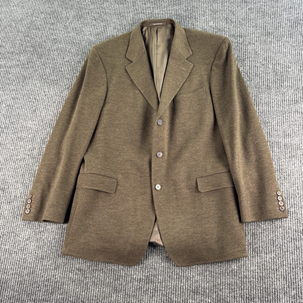 Ermenegildo Zegna Sport Coat 46R Taupe Wool Soft Flannel Saks Fifth Avenue